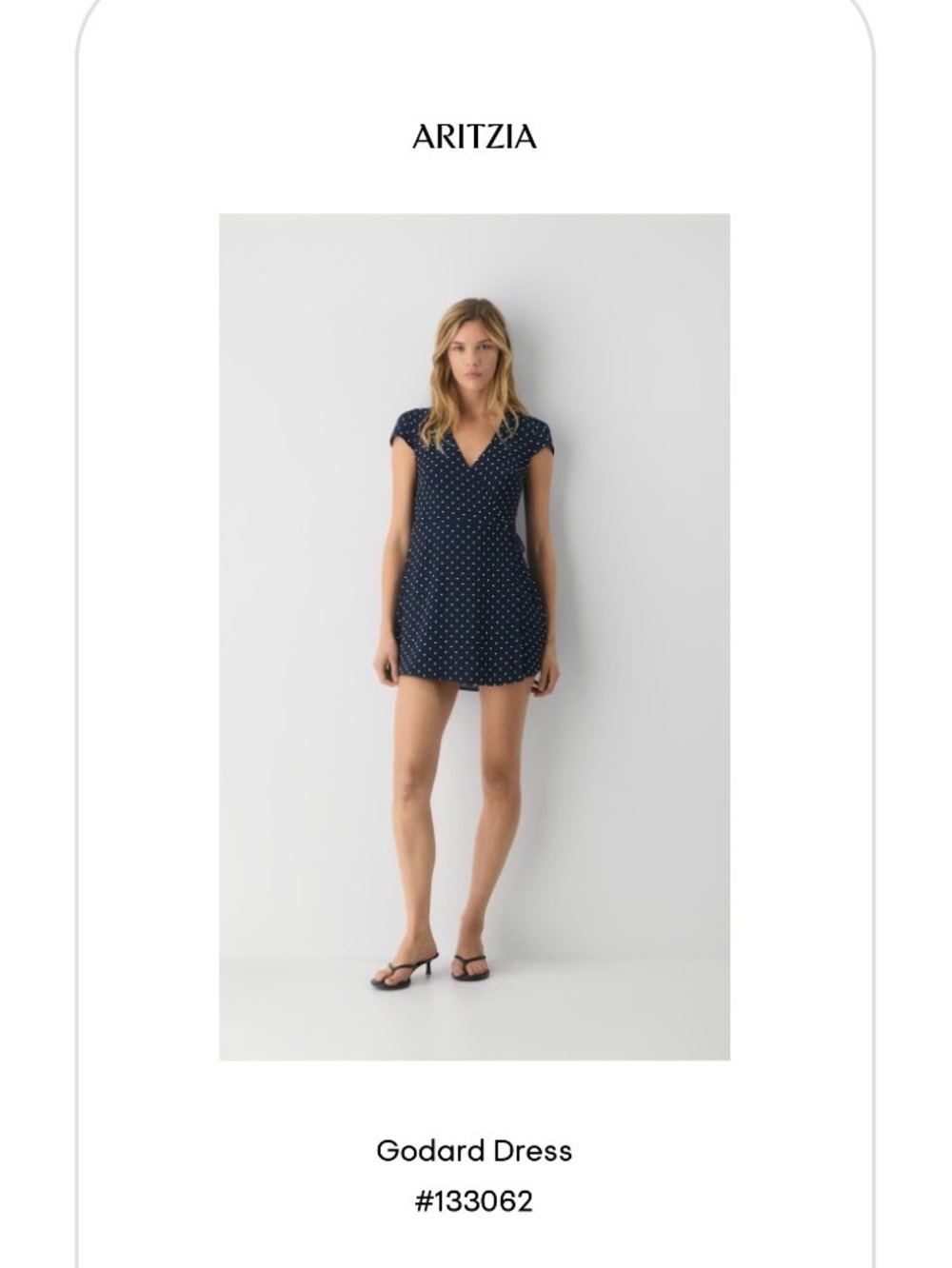 Aritizia Navy Polka Dot Swim Coverup